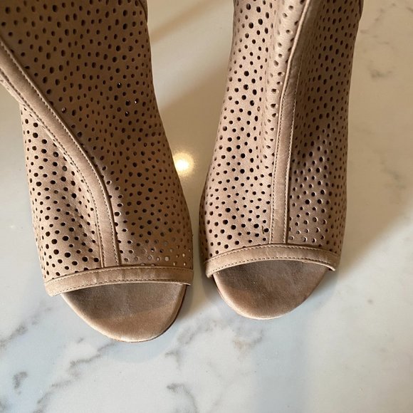 stuart weitzman perforated open toe booties - Picture 2 of 7